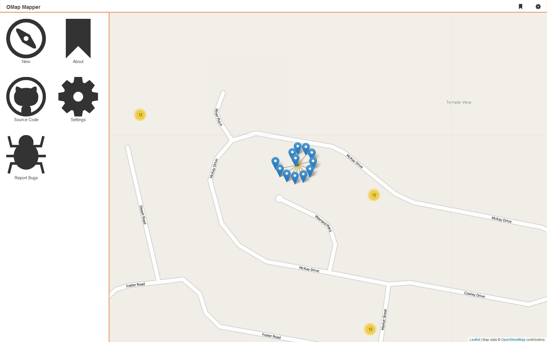 Screenshot from OMap Mapper